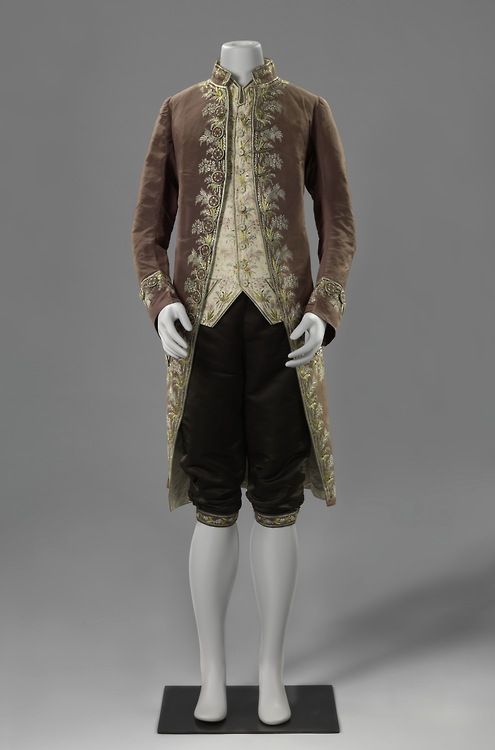 Men 3pc French Rococo Fashion 18th Century Suit Costume Hand Embroidery Free Lace Jabots & Cuff (HS-138) Bespoke Point