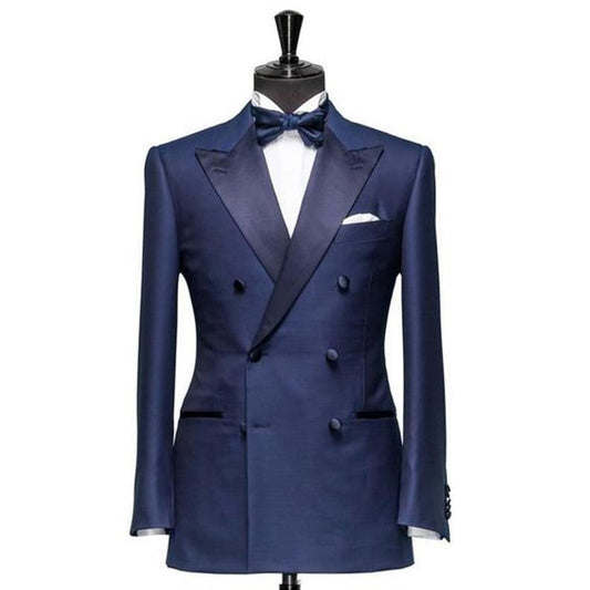 Men 2pc Blue Cotton Suit (MS-07)