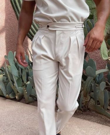 Men White Gurkha Pant (BP-42)