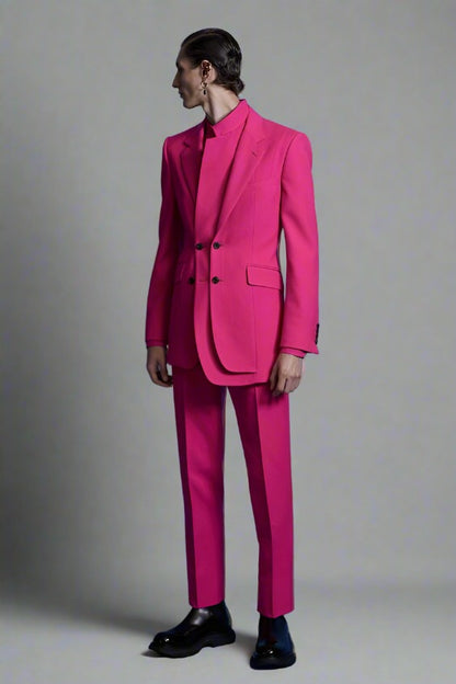 Men 2pc Pink Cotton Suit (MS-08)