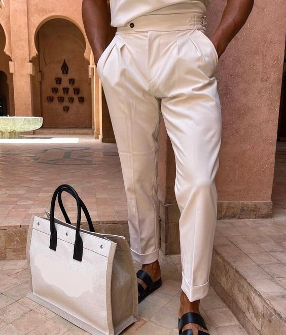 Men Off White Gurkha Pant (BP-39) Bespoke Point