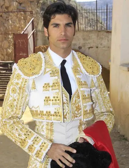 Matador Jacket Wedding Suits For Men Unisex Yellow Black Heavy Hand Embroidered Bespoke Point