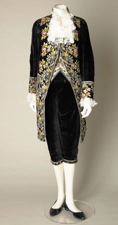 Men 3pc French Rococo Fashion 18th Century Suit Costume Hand Embroidery Free Lace Jabots & Cuff (HS-112) Bespoke Point