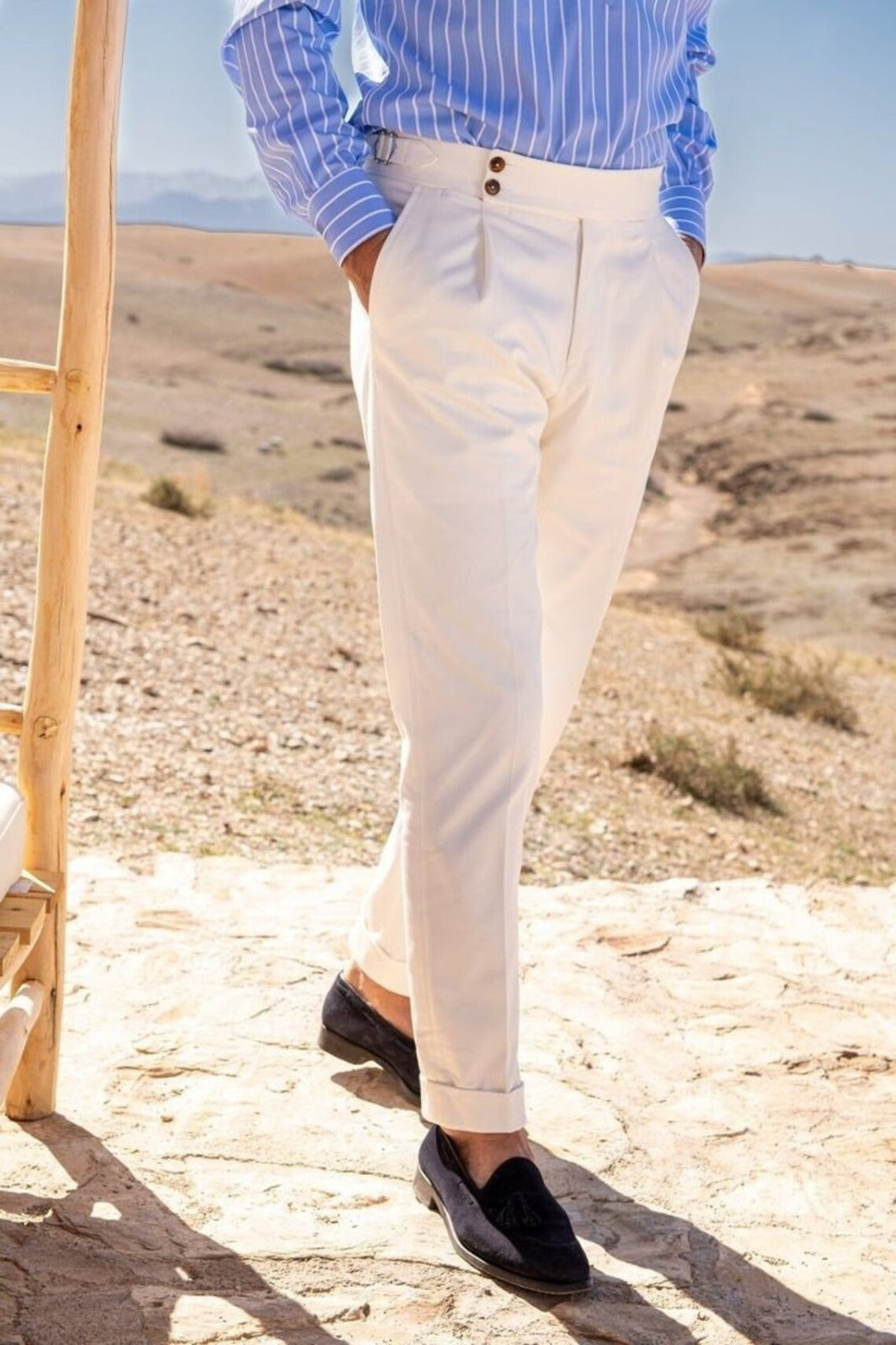 Men White Gurkha Pant (BP-18)