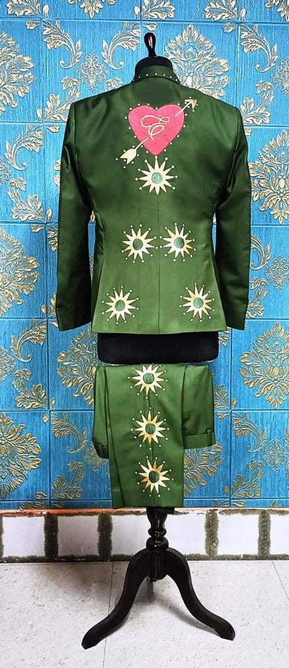 Men 2pc Green Suit (NS-09)