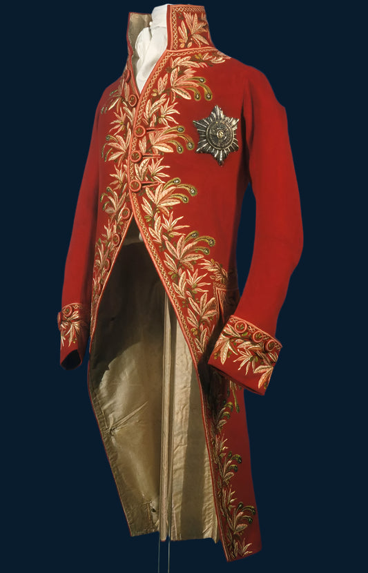 Men 3pc French Rococo Fashion 18th Century Suit Costume Hand Embroidery Free Lace Jabots & Cuff (HS-173) Bespoke Point