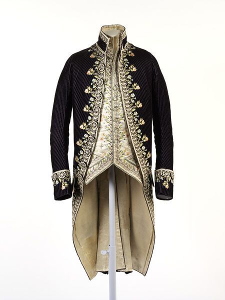 Men 3pc French Rococo Fashion 18th Century Suit Costume Hand Embroidery Free Lace Jabots & Cuff (HS-188) Bespoke Point