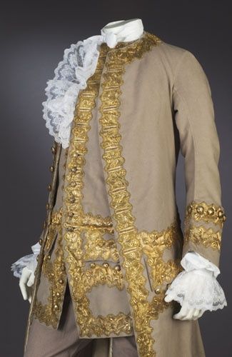 Men 3pc French Rococo Fashion 18th Century Suit Costume Hand Embroidery Free Lace Jabots & Cuff (HS-154) Bespoke Point