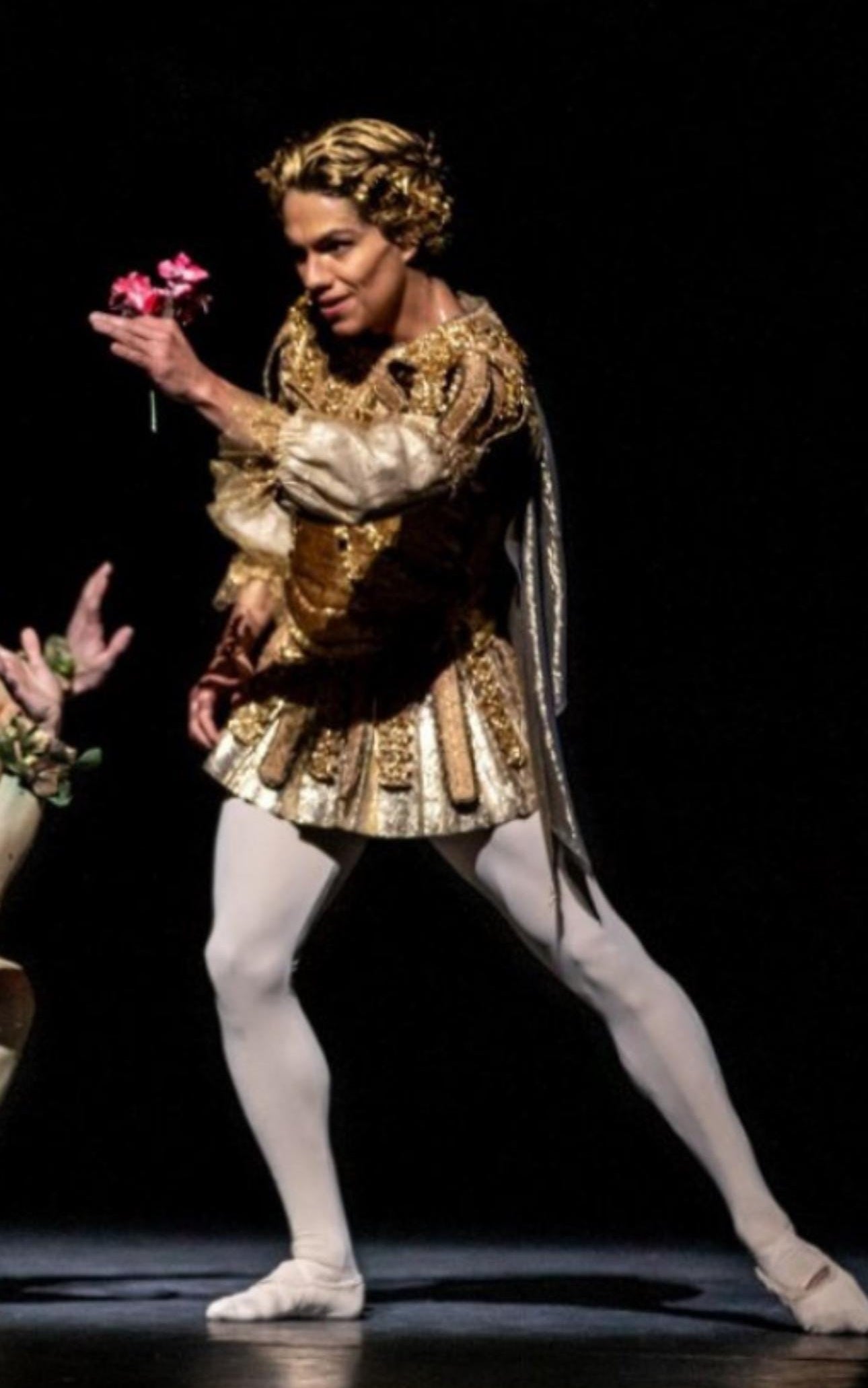 Golden Jacket Costumes for the Night's Dream the final costume on stage Opéra de Paris ballet La Source Bespoke Point