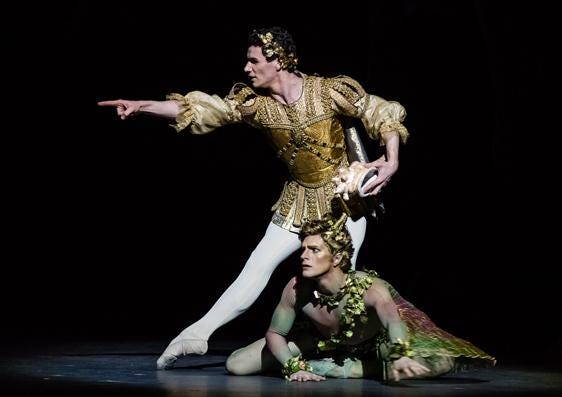 Golden Jacket Costumes for the Opéra de Paris ballet La Source Bespoke Point